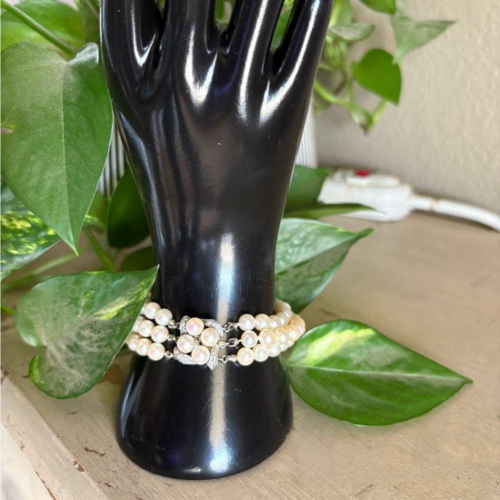 1900s Pearl Bracelet with diamonds
